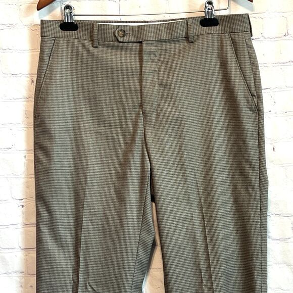 RRL Ralph Lauren Plaid Trousers Pants Men's Size 32x32 Gray Dots Slacks - Picture 4 of 10